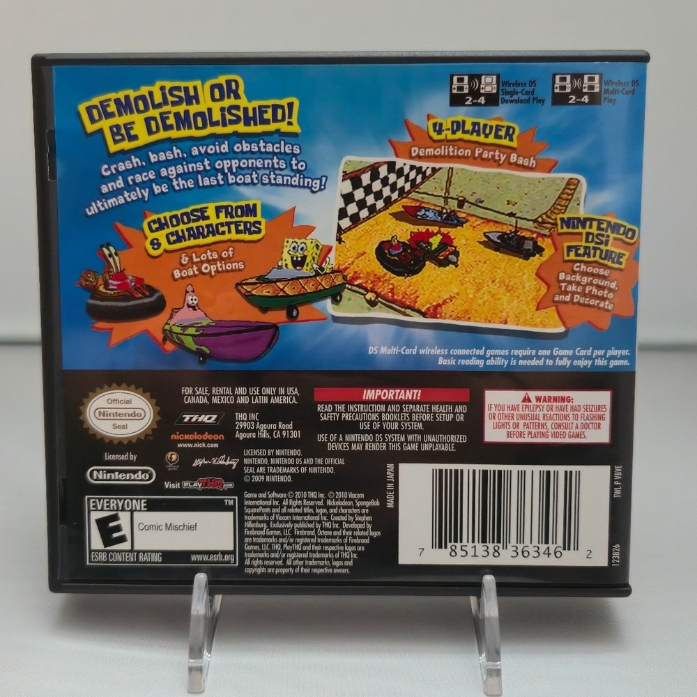 Spongebobs Boating Bash - Nintendo DS 2010 - Complete CIB W/ Manual Tested - Picture 2 of 10
